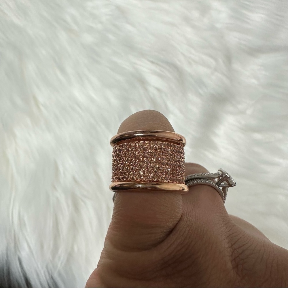 NWT Henri Bendel Rose Gold Bond St Stack Ring Size 6